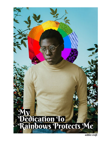 My Dedication to Rainbows Protects Me Photo Collage Print - Art Rainbow Mental Health Coping Mechanism Indie