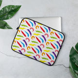 Rainbow Worm on a String Print Laptop Sleeve Case